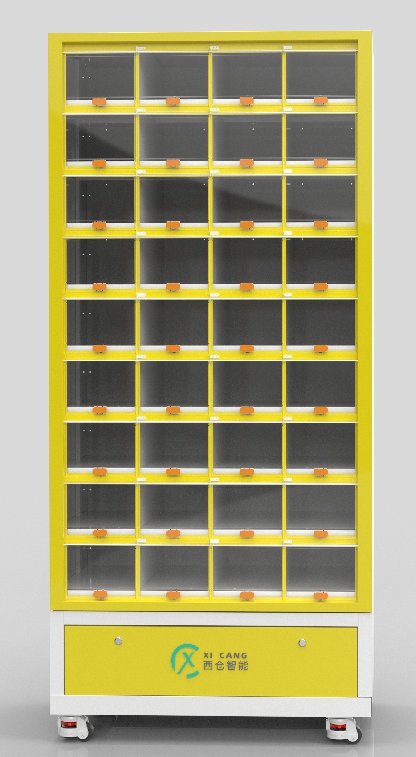 Independent 36 door grid cabinet