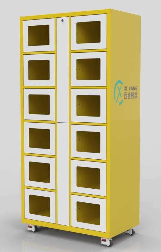 Independent 12 door grid cabinet
